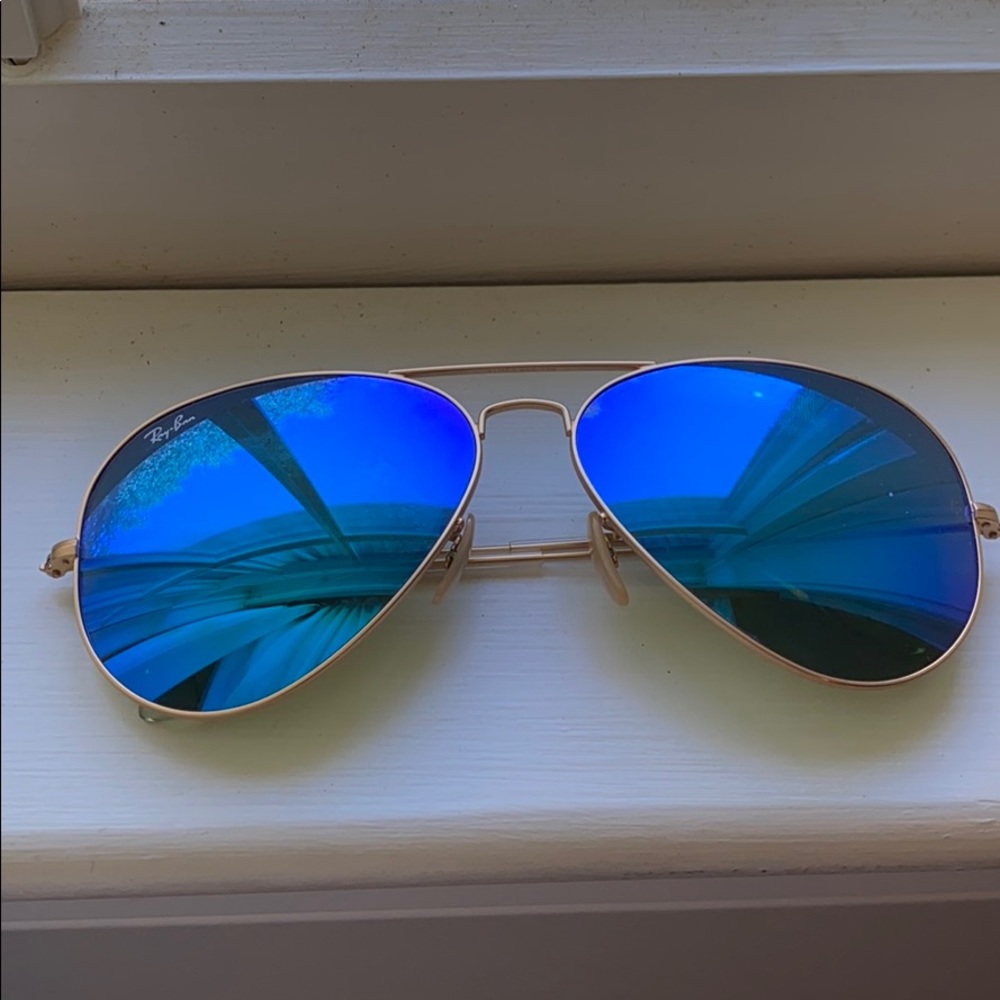 Reflective Blue Ray Ban Sunglasses